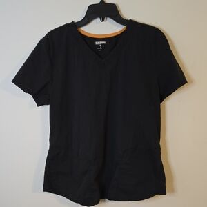 Scrubstar Black V-Neck Women's Top